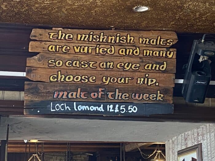 MISHNISH WHISKY SIGN
